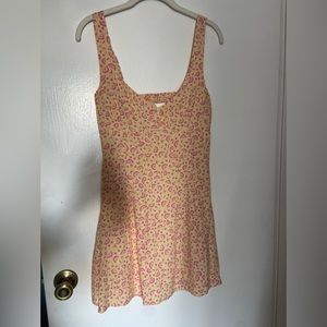 pacsun pink and yellow fruit dress